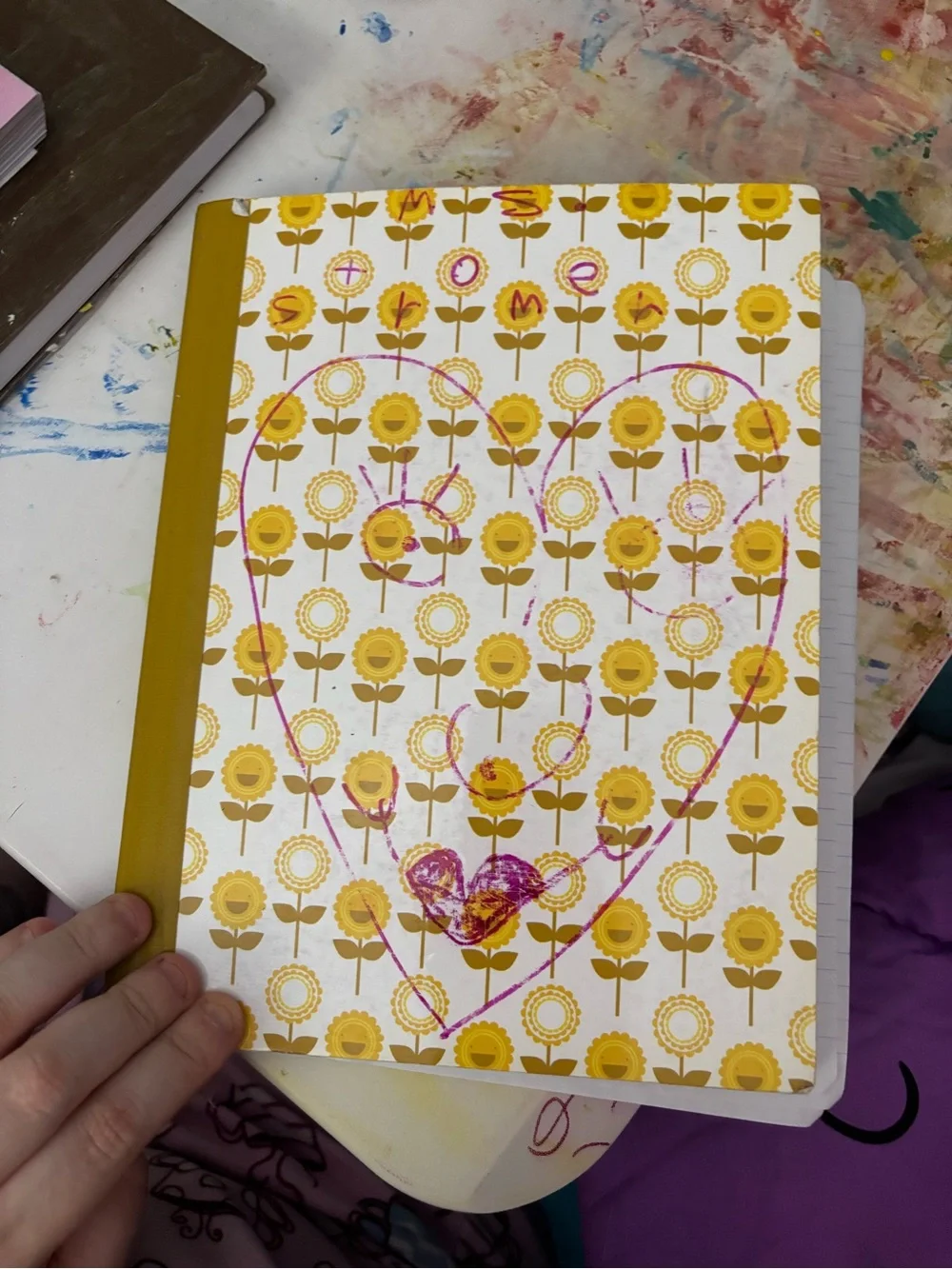 Sunflower Pattern Hardcover Notebook